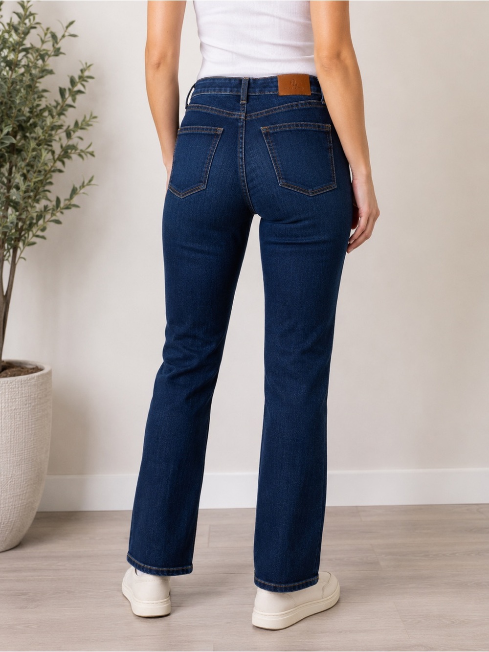 Lauren Ralph Lauren Women’s Blue Straight Leg Stretch Jeans Size 2 Dark Wash